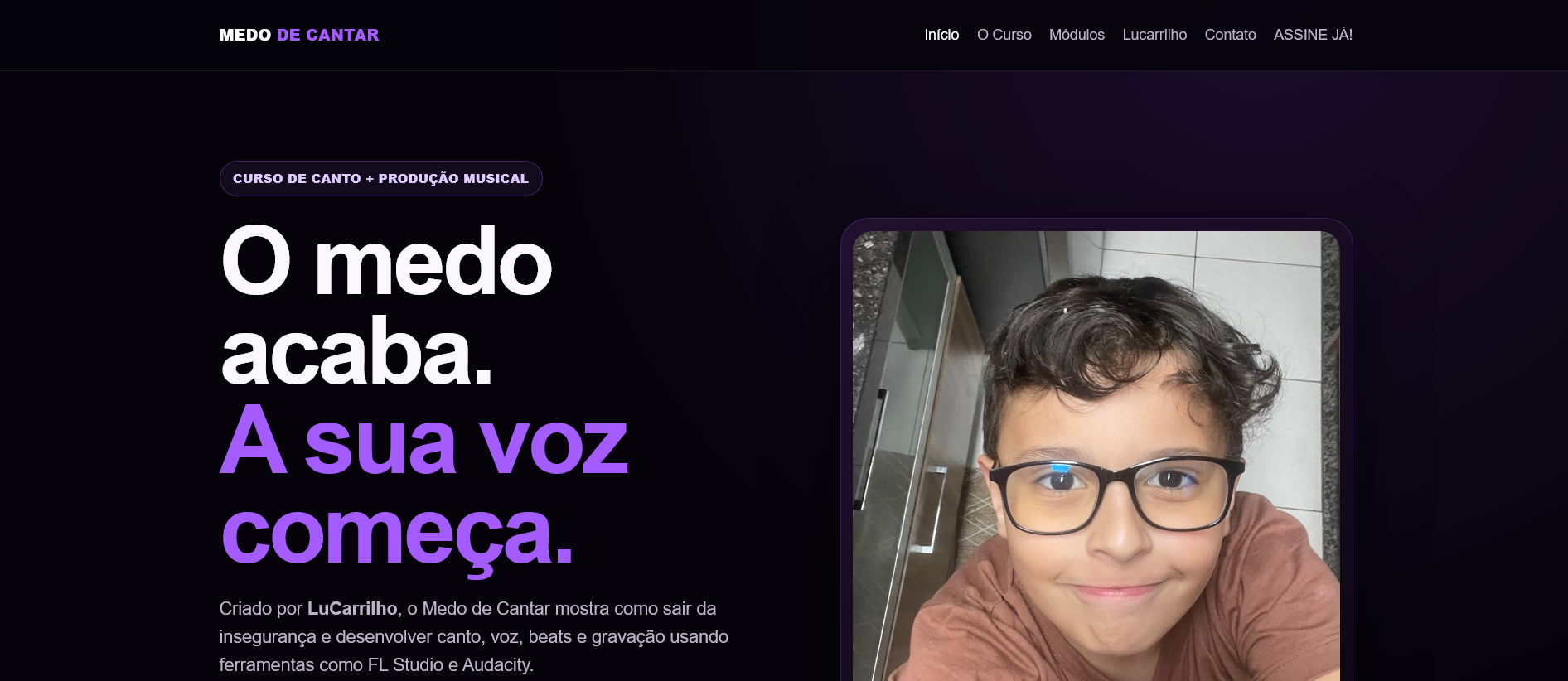 Modelo Medo De Cantar